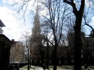 Old Granary Burying Ground, with Park Street Church